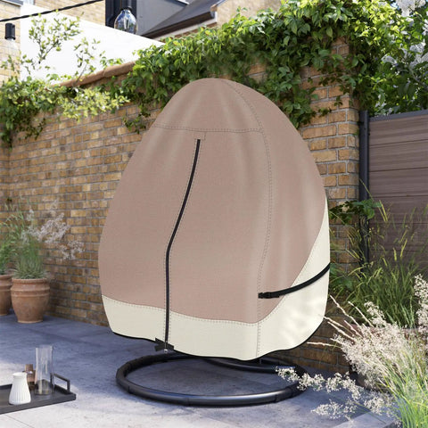 Heavy Duty Patio Hanging Egg Chair Cover For Double Seat Wicker Swing With Stand Protector 600D Waterproof Outdoor Shield