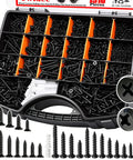 Heavy Duty Wood Screw Set Built To Last And Tough As Nails In Black Carbon Steel With Self Tapping Tips M2 M3 M4 Sizes Phillips Pan Head And Flat Head Rust Resistant Electrophoretic Finish For Harsh Environments, black screw assortment case
