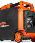 Quiet And Lightweight 4800 Watt RV Ready Portable Inverter Generator With Fuel Shut Off And Clean Power For Sensitive Electronics Plus CO Shutdown Sensor For Family Safety