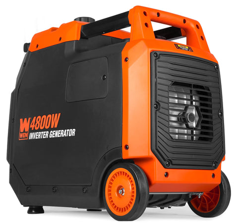 Quiet And Lightweight 4800 Watt RV Ready Portable Inverter Generator With Fuel Shut Off And Clean Power For Sensitive Electronics Plus CO Shutdown Sensor For Family Safety