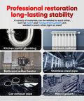 Professional restoration uses Heavy Duty Metal Epoxy Glue for Cars and Plastics, 1.76 Oz Two Component Weldable Resin.