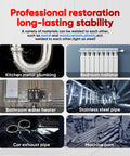 Heavy Duty Two Part Epoxy Weld Adhesive For Metal Plastic Ceramic Glass Wood And More Waterproof High Strength Repair Glue With 1.76oz 1:1 Syringe Includes Pusher And Scraper Temperature Resistant used on plumbing, radiator, heater, steel pipe, exhaust pipe, machine part