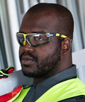 Worker wearing Jobsite Ready All Day Comfort Variomatic Safety Glasses With Photochromic Lenses That Transition In Under 10 Seconds