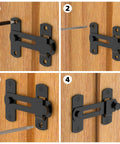 Installation of 180 Degree Flip Sliding Barn Door Lock For Privacy Set Of 2 Premium 304 Stainless Steel Barn Door Latch