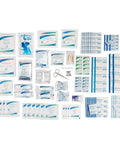 First Aid Kit Refill 200-Piece loose-packed restock from Amazon: bandages, gauze, wipes, scissors, tweezers
