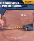 Rotating Tape Measure Circle Tool For Arcs And Circles Pencil Friendly Beam Compass Alternative in use on wooden surface