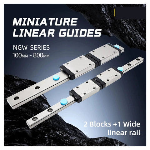Precision Guide Rail System For CNC Machines And 3D Printers Double Block Wide Guideways MGW7 MGW9 MGW12 MGW15 CH Type Includes MGW15H 400mm Smooth Low Friction Motion Hardened Steel Rust Resistant Finish