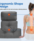Recliner Neck And Lumbar Pillow Set With Shredded Foam Fill, adjustable for neck and spine support, ergonomic design