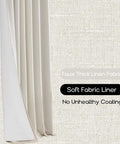 Extra Long Linen Blackout Curtains For Track System 120 Inch Long 10 Foot Floor Length Easy Sliding With Drapery Hooks