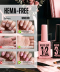 2 In 1 UV Nail Glue And Builder Gel Top Coat Kit With Cat Eye Effect Magnet Included Hema Free for nail safety benefits