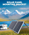 Adjustable Solar Panel Mounting Brackets Kit For 14 To 27 Inch Panels Aluminum Alloy Tilt Brackets on RV with mountains