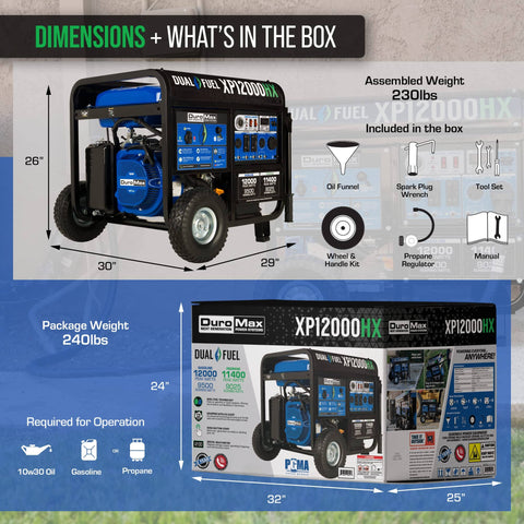 Keep The Lights On With A 12000 Watt Dual Fuel Portable Generator For Whole Home Power Backup Gas Or Propane With Electric Start