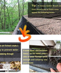 5 Inch Gutter Guard Brush Filter Pack With 80 Ft Total Length Fits Standard 5 Inch And K Style Gutters Leaf Debris Guard for Easy No Tools DIY Gutter Protection At Home installed on roof preventing debris blockage and water overflow.