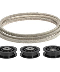 Idler Pulley Belt Repair Kit For Husqvarna 22 Inch AWD Walk Behind Mowers Replaces 587973001 587969201 580364609 with 3 pulleys and belt