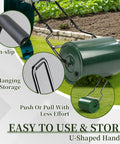 Heavy Duty 16 Inch Steel Lawn Roller With U Shaped Handle Water Or Sand Filled Garden Roller in use on lawn