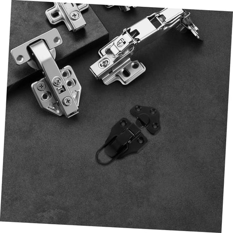 Retro Toggle Latch Set 8 Pcs Metal Duckbilled Hasp Locks for Vintage Suitcases on black surface