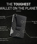 Ultra Slim Minimalist Wallet For Men And Women With RFID Blocking, Money Clip And Card Holder, carbon fiber texture.