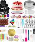 701 Piece Cake Decorating Kit With Baking Supplies Turntable Piping Tips Leveler Pans Spatula Cake Boards And Frosting Tools