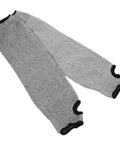 Heavy Duty Cut Resistant Arm Sleeves With Thumb Hole Built Tough As Nails For Welding And Gardening Straight Up Anti Cut Guard Gear For Mechanics And Site Work Premium Forearm Sleeves grey fabric with thumb holes.