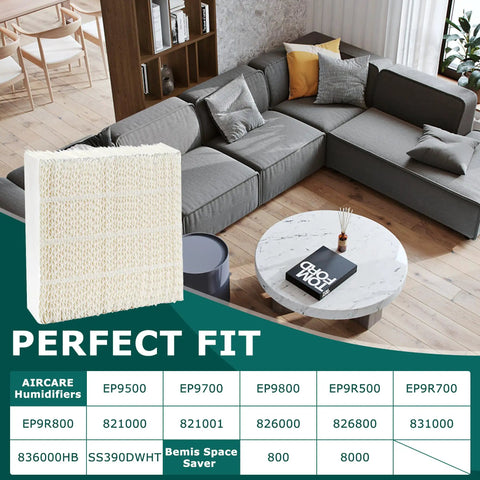 1043 Super Wick Humidifier Filter Replacement For Essick Air AirCare 831000 EP9500 EP9800 836000HB And Bemis Spacesaver 800 8000