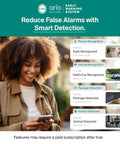 Person using Pan Tilt 2K Outdoor Security Camera With Plug In Power Real Time Alerts Person Recognition Package Detection