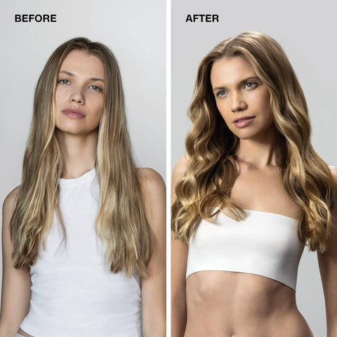 Before and after using Super Sculpt Styling Glaze With Flexible Hold And Quick Drying Shine For All Hair Types Adds Body Provides Lasting Memory