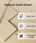 Close-up of natural solid spruce wood panels for Unfinished 30x84 Inch Double Barn Door With 10ft Sliding Hardware Kit Included.