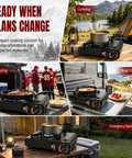 Dual Fuel Camping Stove Run On Butane Or Propane, Portable Outdoor Cooking Gear, for camping, tailgating, road trips.