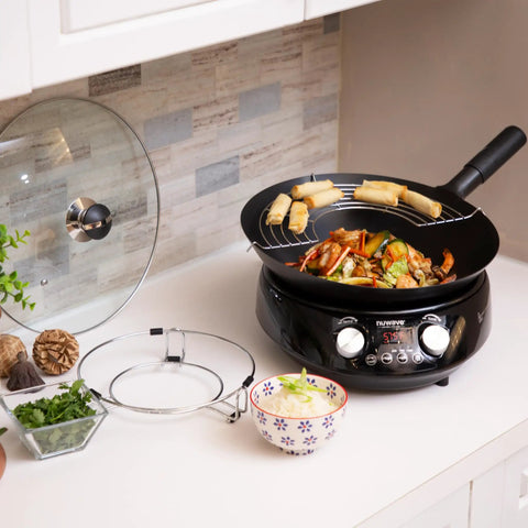 Induction Wok That Lets You Dial In Temp From 100°F To 575°F In 5° Increments For Wok Hei Flavor, 14-Inch Carbon Steel Wok Included