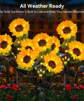 9 Sunflower Solar Garden Lights Outdoor Set Waterproof Auto On Off Solar Decorative Lights For Yard Patio Backyard