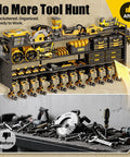 Beefy 49 Inch Wall Mount Power Tool Organizer With 620 Pound Capacity, 12 Cordless Drill Holders, organized garage setup