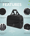 Underseat Personal Item Carry On Bag For Airlines Durable Nylon 1680 Denier Ballistic Duffel Bag With Shoulder Strap features
