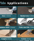 Cordless 14 Gauge Sheet Metal Cutter With 360 Degree Pivoting Head And 400Nm Brushless Motor cutting various materials