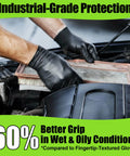 Heavy Duty Black Nitrile Mechanic Gloves 10 Mil Extra Large 100 Count for tough auto work, engine disassembly, high torque tasks