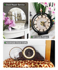Assorted clocks in repair and DIY projects with antique gold clock hands, black and gold themes on various surfaces.