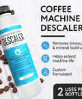 Descale And Clean Like A Pro Coffee Machine Descaler Bundle For Keurig K-Duo And K-Cup Brewers 8 oz descaling bottle with text