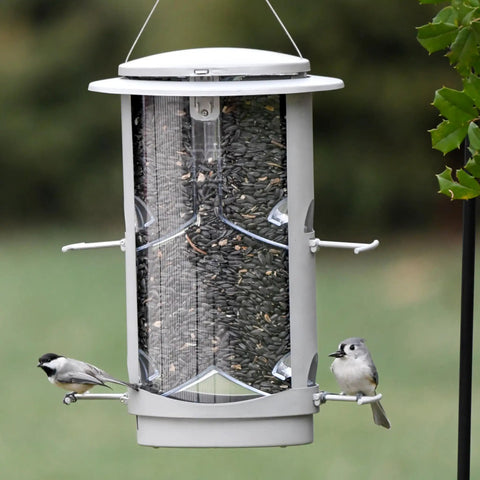 X-1 Squirrel-Proof Bird Feeder With Four Feeding Ports And A 4.2 Pound Seed Capacity, Wide Mouth For Easy Filling