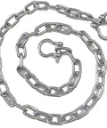 Heavy Duty Marine Grade 316 Stainless Steel Anchor Chain Four Feet Long with bow shackle for secure docking.