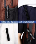 20 Pack Mini Pen Light LED Flashlights With Clip Pocket Size Slim Handheld Torches clipped onto bags and clothes