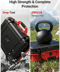 Road Trip Ready Waterproof Hard Case for Starlink Mini Kit drop test and 1500 lb pressure test outdoors