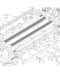 Beefy Left Rear Foot Replacement Part Number 450052 For NordicTrack Commercial 1250 1750 2450 Treadmills Stabilizing Frame Base Component For Fitness Equipment Heavy Duty Support Foot diagram