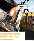 Dual Battery Parallel Connector For Electric Bikes 20V-72V DC Power Kit with XT60 Plug 40A mounted on e-bike in nature