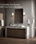 Bathroom with polished Components Vertical Toilet Tissue Holder With Premium Metal Construction And Corrosion Resistant Finish, modern design