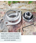 Pillow Block Bearing With Three Quarter Inch Bore, 304 Stainless Steel Housing, Set Screw Lock, wrench included