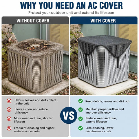 Heavy Duty Outdoor Cover For Air Conditioner Compatible With Payne Pa13na036000 Rugged Pvc Mesh Shuts Out Rain Grime And Leaves Lets Cool Air Glide Smooth Through The Grill Guard Core Compressor Against Frost And Scorch Keep Ventilation Wide Open