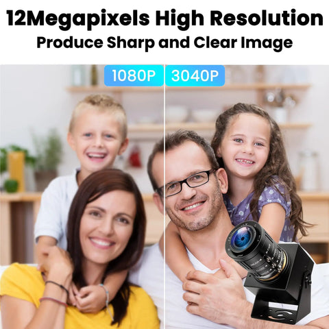 USB Camera With 120fps High Speed 4K 12MP Golf Swing Camera 3X Manual Optical Zoom Lens Plug And Play for image clarity comparison
