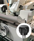 12 Piece Set Knurled Clamping Knobs M5 x 10mm Stainless Steel 304 Thumb Screws With 14mm Plastic Round Head Black shown installed on machinery
