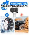 Plug And Play Pre Programmed TPMS Tire Pressure Sensor Kit For Toyota Prius Corolla Camry RAV4 4Runner Tacoma Tundra Lexus IS ES GX HS Scion 315MHz Fitment Set Of Four on black sensor