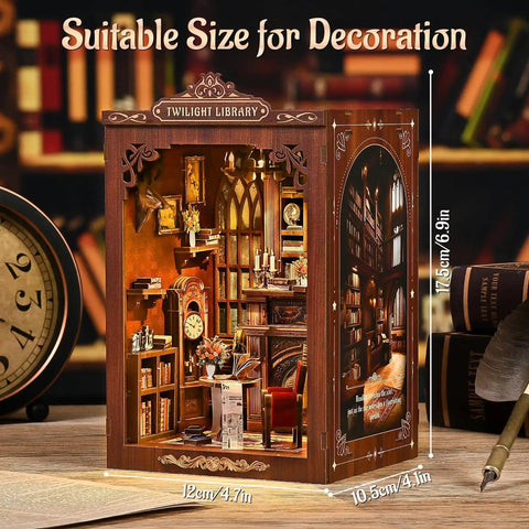 DIY 3D Wooden Book Nook Kit For Adults Teens And Beginners A Miniature Tiny House For Bookshelf Decor An Awesome Gift