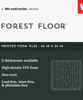 Interlocking Foam Floor Tiles 3/8 Inch Thick With Slick Wood Grain Look Anti Fatigue Mats Slate Color 24x24 Inches 24 Sq Ft Coverage